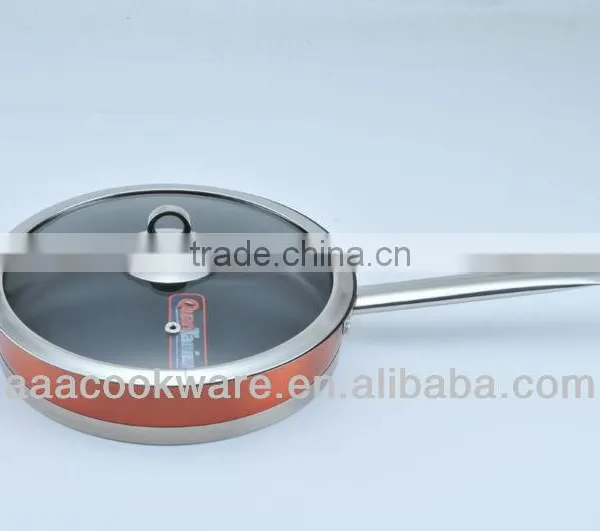 Professional Stainless Steel Frypan With Transparent High-temperature Painting Non-stick Inside for Wholesale photo-4