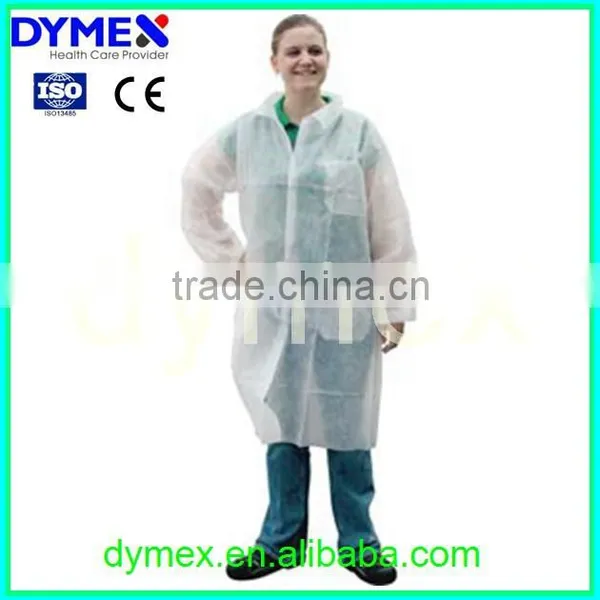 Disposable Non Woven Fabric Sterile Medical Supplies PP Lab Coat photo-3