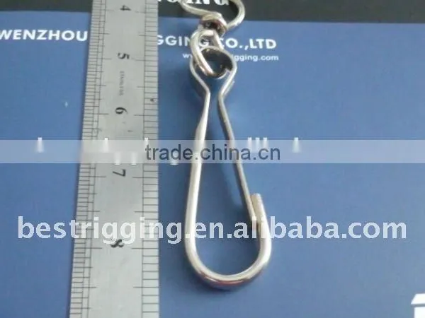 Steel Znic Plated Smplex Hook Spring With Chain Swivel Ring 4293W 25MM-120MM In Rigging Manufacturer photo-3