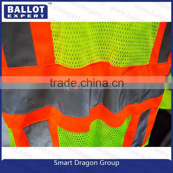 China Mesh Polyester Fluorescent Fabrics Inexpensive Journalist Kids Vest photo-3