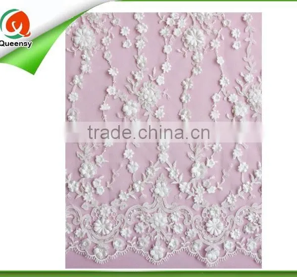 Embroidery Lace Fabric With Beads