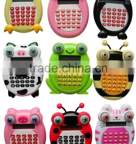 Rolling Eye Cartoon Animal Calcuator With Strape photo-3