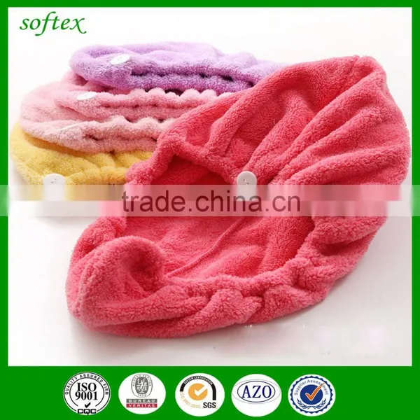 Fast Drying Microfiber Wrap Turban Style Hair Towel Cap photo-2