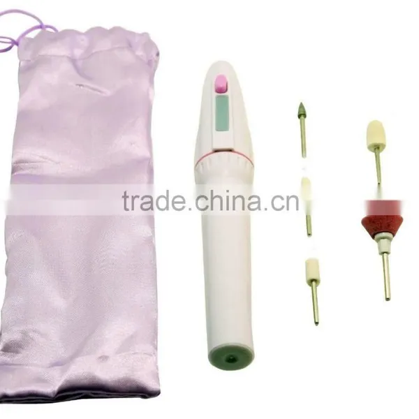 Pro Pen Electric Nail Art Tips Drill Gel File Manicure Set Machine 5 Bits New photo-2