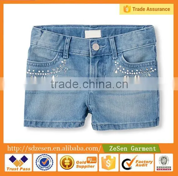 2016 100% Cotton Summer Kid Girl Short Pant Children Shorts Jeans For Girls