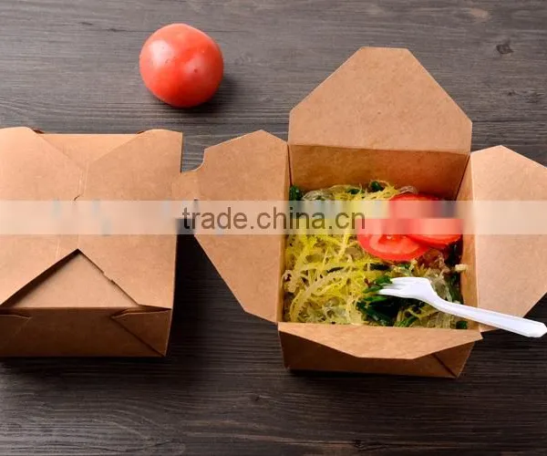 Recyclable Green Fresh Kraft Paper Food Box,fast Food Packaging Box photo-4