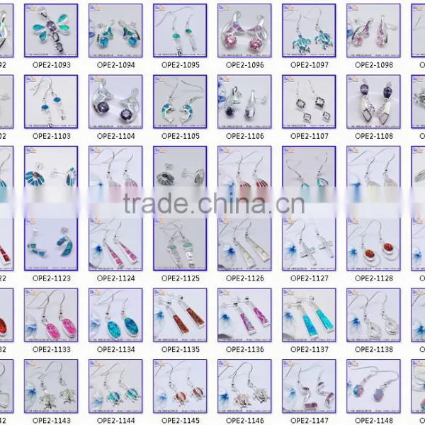 Opal Jewelry Factory!Custom Copper Synthetic Amethyst And Opal Earring Wholesale 925 Sterling Silver Opal Earrings With Amethyst photo-5