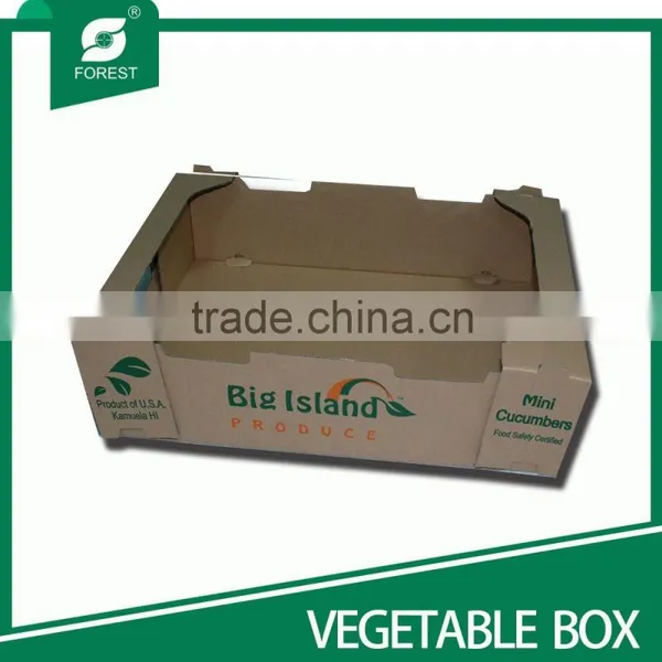 WAX-COATED LARGE SIZE BROWN CORRUGATED CARTONS FOR MOVING FRESH FRUITS AND VEGETABLES
