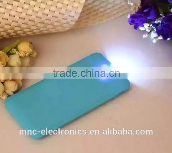 Real 10000mAh Ultra Slim Soft Handle Personalize Logo Printing Led Flash Light Power Bank Charger photo-2
