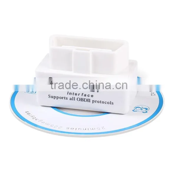 Super Mini Elm327 White ELM327 V2.1 Bluetooth OBD2 OBDII Auto Diagnostic Scanner Works on Android Symbian Windows photo-2