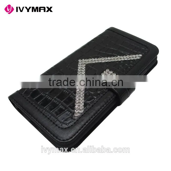 High Quality Luxury Crocodile Bling PU Leather Wallet Flip Pouch Cover Case Alligator Sparkle Wallet Case for Iphone 6 photo-3