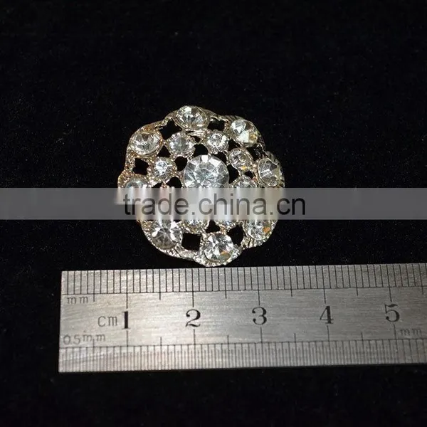 Modern Promotional Alloy Rhinestone Hand Wedding Brooch photo-2