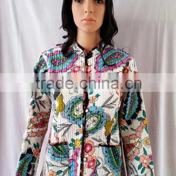 Reversible Kantha Jacket / Winter Jackets / Short Fashion Jacket Online