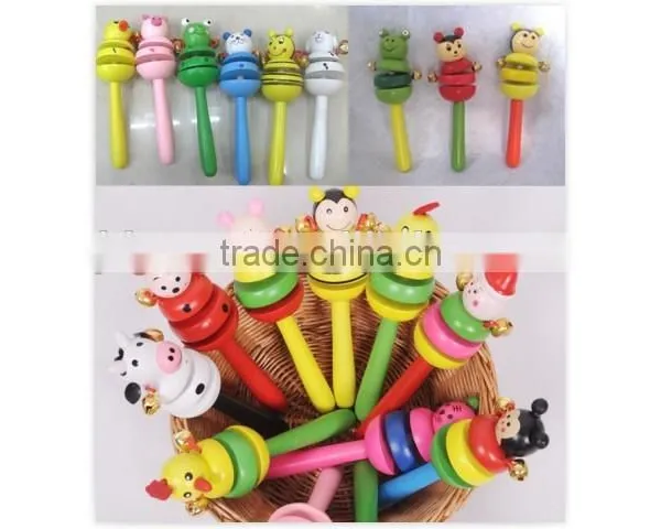 Hot Selling Wooden Baby Rattle Toy,musical Baby Bell Toy,musical Toy