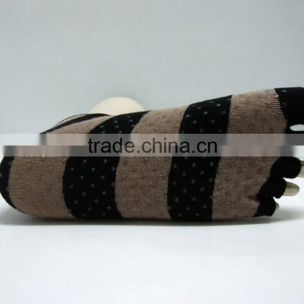 Tan/ Black Anti Slip Yoga Socks photo-2