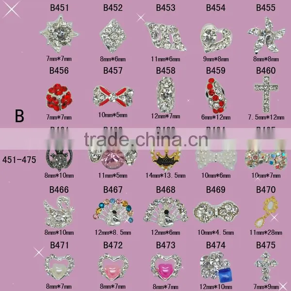 2016 Fashion 3D Nail Art Tips Decoration Alloy Nail Jewelry Glitter Rhinestone photo-4