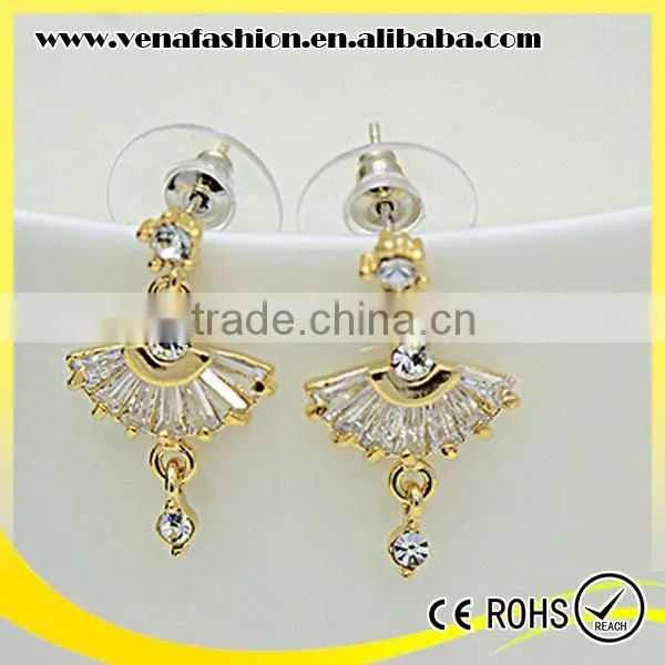 Yiwu Sector Shaped Small Litter Ballet Girl Earrings photo-6