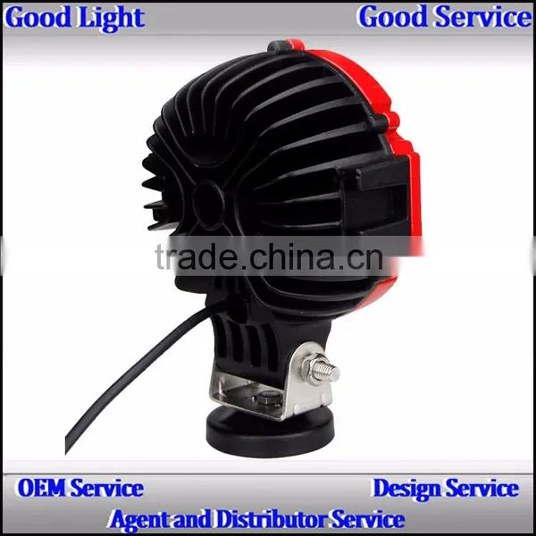 12volt 51W Led Work Light Spot/FLood Beam With RED/Black Housing Rings for J-e-ep SUV photo-3