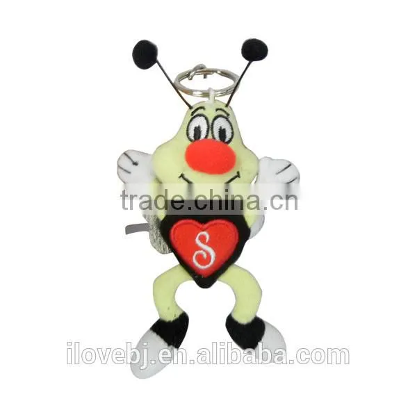 Hot Sale Customized Plush Toys Bee Plush Keychains