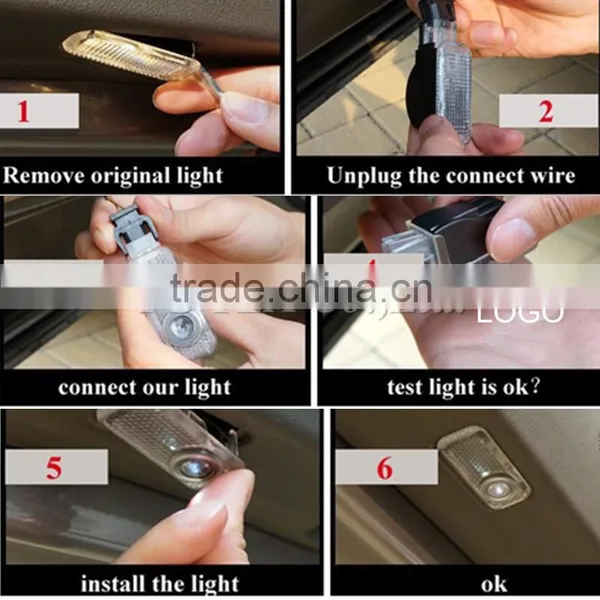 LED Car Door Courtesy Laser Projector LED Logo Ghost Shadow Light For Maserati Quattroporte Ghibli GranTurismo GranCabrio photo-5