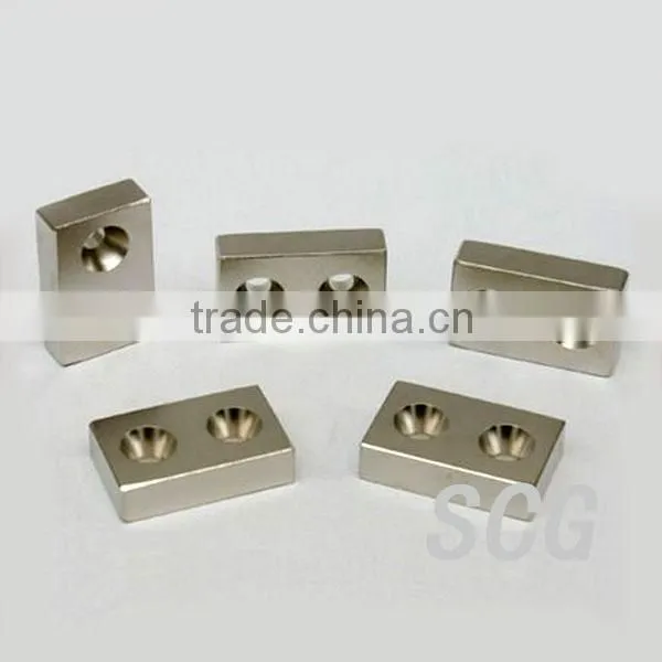 N48 Neodymium NdFeB Block Magnet With Countersunk Hole Quality Choice photo-2