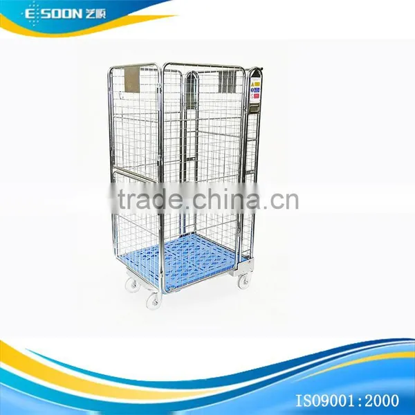Customized Supermarket Safe Basket Metal Rolling Cage photo-3