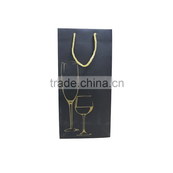 Top Grade Fsc Black Wine Gift Paper Bag photo-2