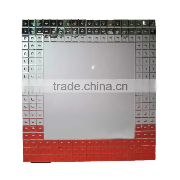 Contemporary /Modern Square Glass Popular Wall Mirror With Bubbles Frame, Salon Mirror