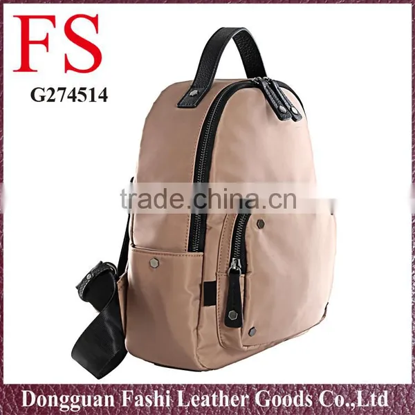 2016 New Design Vintage Style Best Nylon Brown Big Backpacks Bags Unisex photo-2