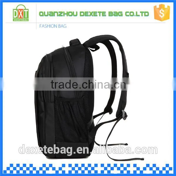 High Capacity Black Trendy Ergonomic Polyester Backpack for Men photo-3