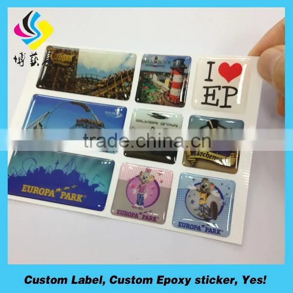 Black Vinyl Dome Resin Sticker Made in China photo-6