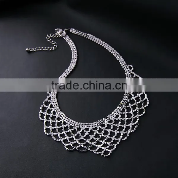 Cheap Wholesale Jewelry Necklace 2016 Latest Design Fashion Multiple Layered Luxury Crystal Necklace photo-6