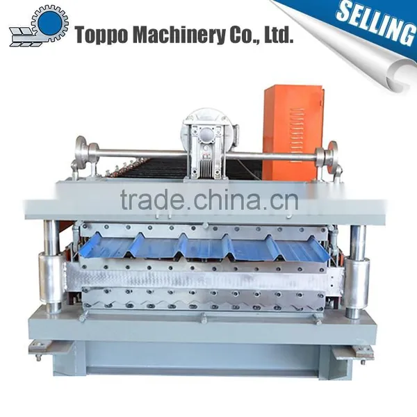 Large Construction Glazed Tile Roof Use and Double Forming Machine photo-3