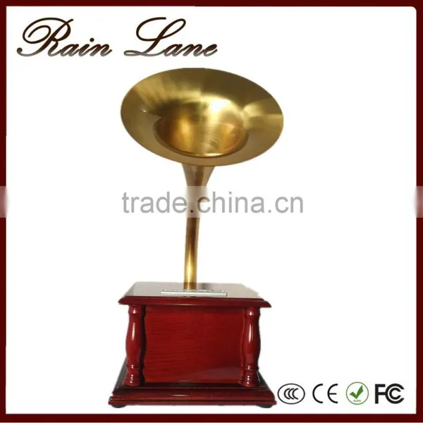 Rain Lane High Quality Classic Woonden Design USB SD Bluetooth Gramophone Replica