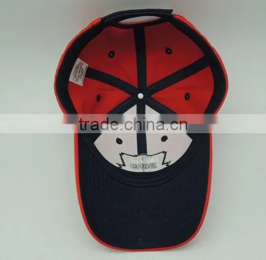 Wholesale Cheap Unisex Red Curved Embroidered 6-panel 100%cotton Custom Baseball Cap photo-4