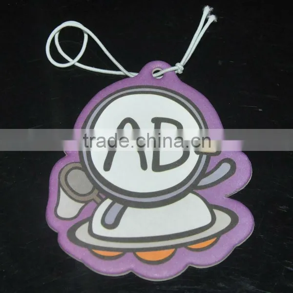 Good quantity hanging car scented paper / Auto perfume paper / absorbent paper room air freshener customize the smell
