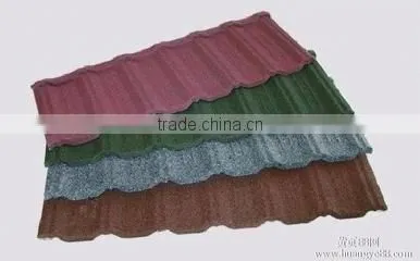 STURDY ALUMINIUM ZINC STONE COATED METAL ROOF TILE photo-2