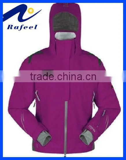 Purple Hooded Waterproof Clothing