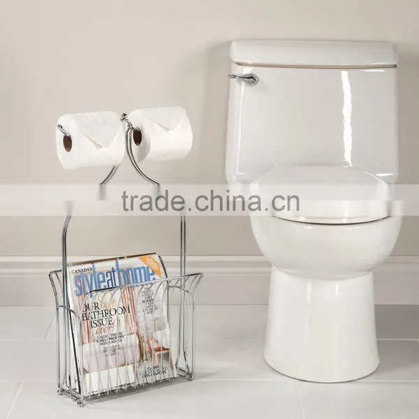 Toilet Paper Holder Tissue Dispenser With Magazine Rack photo-2