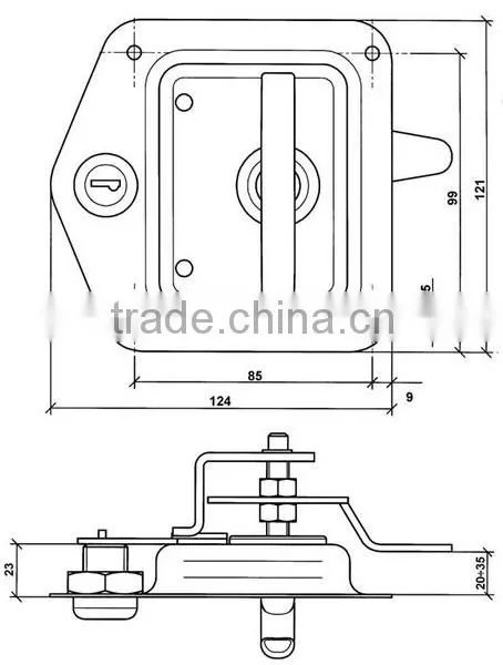 Foldable Handle Recessed t Lock photo-3