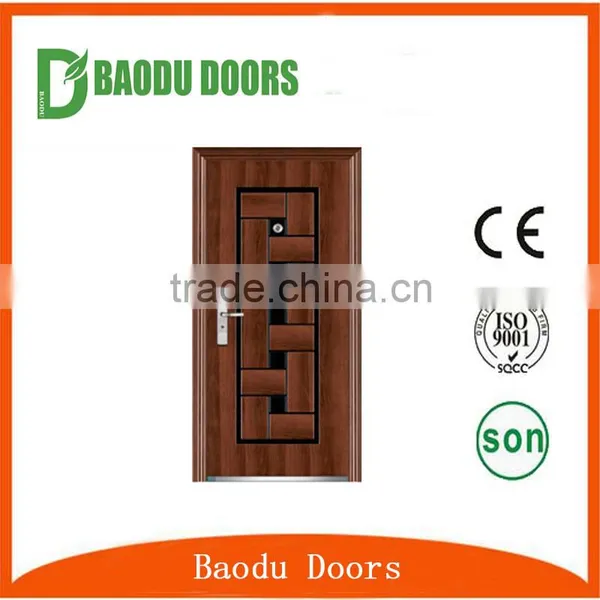 High Quality Main Iron Single Door Design Steel Security Single Door photo-4