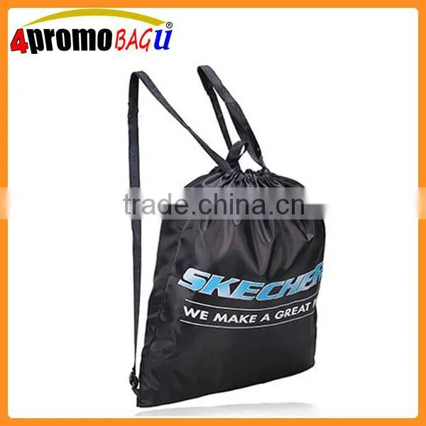 210D Polyester Small Promotional Drawstring Backpack photo-3