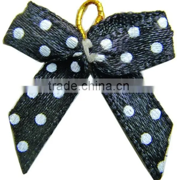 White Elastic Satin Bows for Accessories photo-4