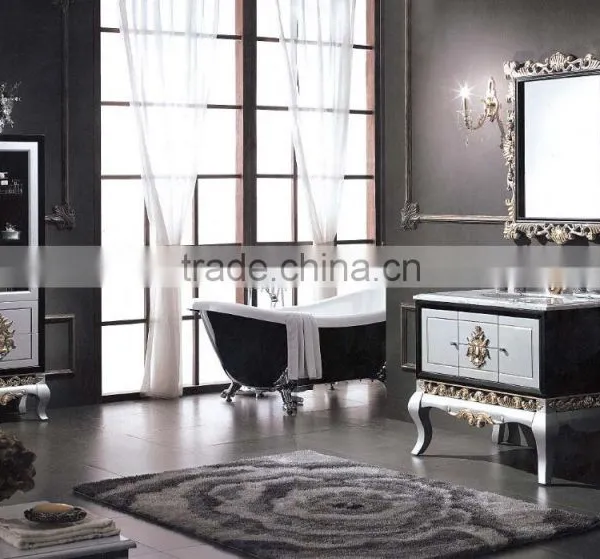 WTS3233 Hot Sales 30-inch Floor Mounted Black Color Bathroom Cabinet Vanities Free Sample photo-2