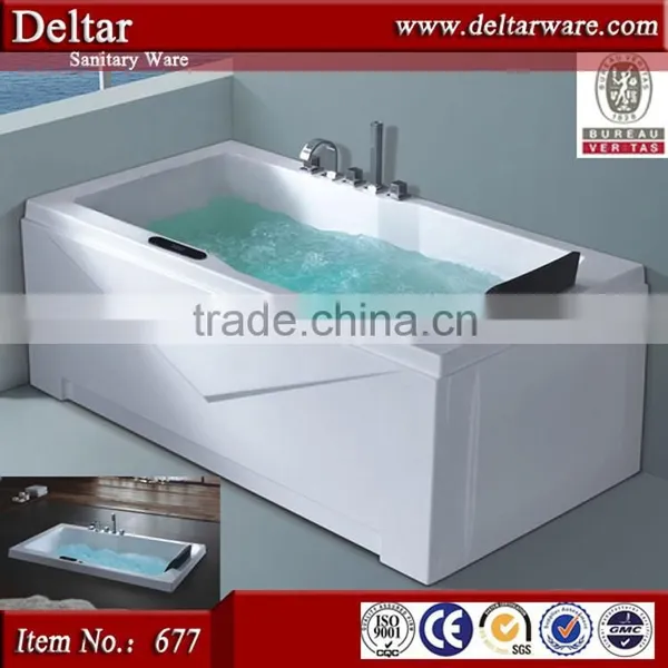 Acrylic Massage Bathtub , High Quality Sitting Bathtub With Pop-up TV photo-6