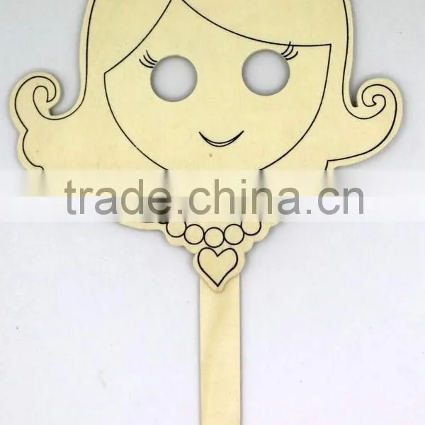 Plywood Mask ,Education Toy Wooden Paint Masks for Kid,face Mask photo-5