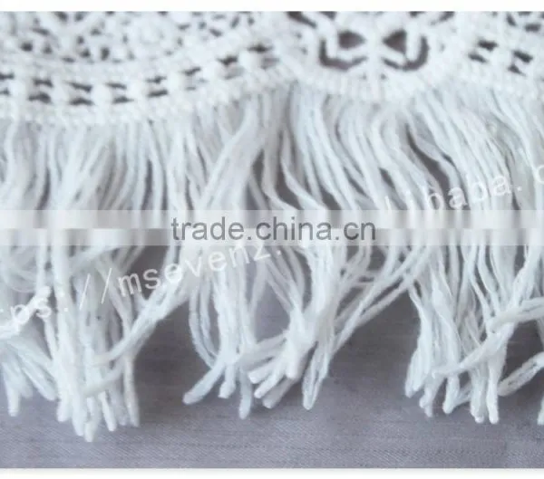 Hot Selling 6.8cm Width Polyester Water Soluble Trim Fringe for Garment photo-4