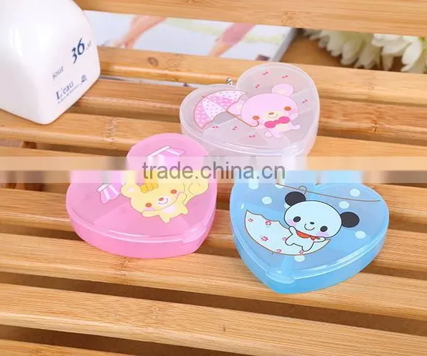Contemporary Latest Plastic Red Heart Shaped Pill Box photo-3