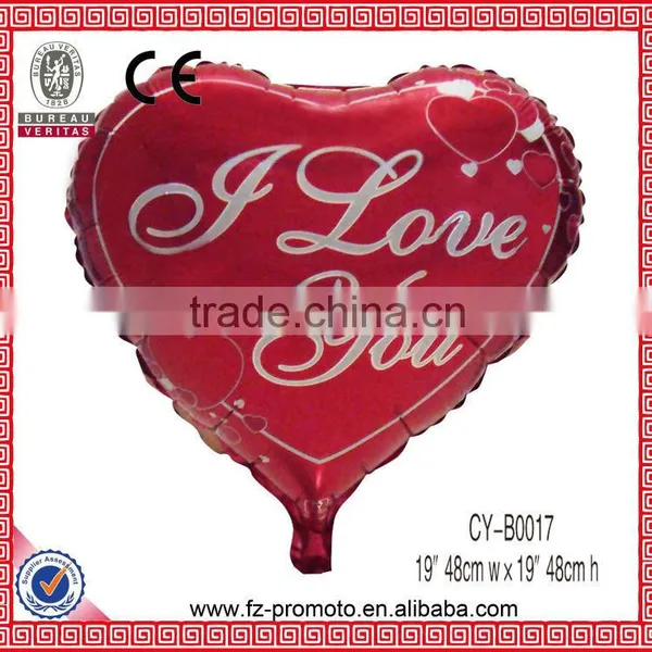 love shape metallic balloons for Chirstmas decoration
