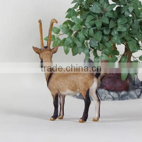 Handmade Unstuffed Plush Animal Goat Christmas Garden Decor photo-5